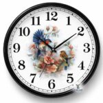 TIKAM Enterprises, Premium Bird and Floral Design with a Black Frame | Wall Clock | Home Dcor - Image 2
