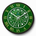 TIKAM Enterprises, Premium Prominent Green and Gold Zodiac Wheel Theme | Wall Clock | Home Dcor - Image 2