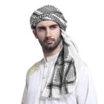 TINAYAUE Men Arabic Shemagh Kaffiyeh Headscarf Turban Bandana Soft Muslim Hijab Headband Shawl Classic Arafat Headwrap - Image 2
