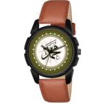 Talgo Analog Round Islamic Muslim Dial Muhammad Design Stylish Strap Classic Design Fancy Wrist Watch for Men and Boys, Pack of 1 - MUHAMMAD-J16-BLK - Image 2