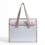 Transparent A4 Expanding File Folder Handle 12 Pocket Accordion Document Organizer Bag Waterproof PVC File Storage Case for Certificates, Office Papers, Documents & Travel Files(Pink, Set of 1) - Image 2