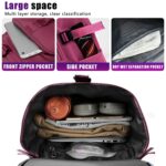 Travel Duffel Bag Backpack for Women Sport Duffle Carry on Bag Waterproof with Shoes Compartment Small Weekender Bag for Gym Yoga Swimming Sport Hiking Dance, Medium, Travel Backpacks (Maroon) - Image 2