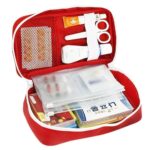 Travel Medicine Pouch Emergency First Aid Kit Box Organizer With Medicine-Pocket Empty Bag For Travelling Car, Home, Office - Storage Bag (Red, Polyester) - Image 2