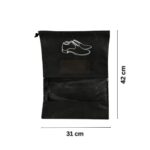 Travel Shoes Bag, Portable Footwear Storage Organizer for Man & Women Shoe Cover Storage at Home Gym Reusable Travelling Accessories Organizer Pouch Travel Essentials Footwear Bag Pack of 6, Black - Image 2
