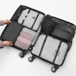 UCRAVO 7 Set Travel Packing Organizers for Save Space, Packing Cubes Luggage Organizers with Find Easily, Durable Travel Accessories Luggage Organizers with Upgraded Nylon Fabric (Black) - Image 2