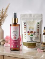 Ubtan Face Pack Powder with Facial Tonic Mist 18- Herbs for Skin Brightening & Tan Removal | Deep Cleansing, Anti-Blemish & Detan | Suitable for All Skin Types (100g) (UBTAN FACEPACK COMBO) - Image 2
