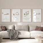 VIBBES Sabr Shukr Tawakkul Hub Arabic Calligraphy Framed Wall Art, Set of 4, Islamic Home Decor (Medium - 14x10 Inches, Black) - Image 2