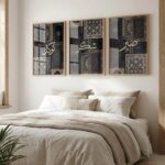 VIBBES Sabr Shukr Tawakkul Islamic Arabic Calligraphy Framed Wall Art, Set of 3, Black and Gold (Large - 20x14 Inches, Black) - Image 2