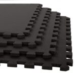 WENGTY EVA Interlocking Floor Mat for Kids Play, Gym Exercise, Prayer Room | Soft Cushion, Water Resistant, Non-Slip, Portable Multipurpose Foam Puzzle Tiles (30x30 cm, 10 Pieces) (Black) - Image 2