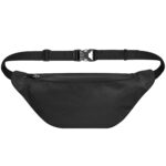 Waist Pack Travel Handy Hiking Zip Pouch Document Money Phone Belt Sport Bag Bum Bag for Men and Women Nylon (Jet Black) - Image 2