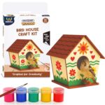 Webby Wooden DIY Paint Bird House Art and Craft Toy | Birthday Return Gift | Colour Paint Activity Kit for Kids - Image 2