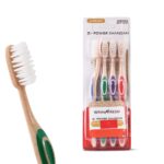 White N Fresh X-Power Chandan Toothbrush (Pack of 4) | 17x Slimmer Tapered Bristles for Deep Gum Care | Chandan Essence Handle | Built-in Tongue Cleaner | Soft PBT | Multicolor Adult Pack - Image 2