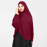 Women’s Modest Khimar Hijab | Full Coverage Long Head Scarf for Namaz, Abaya | Soft Breathable Islamic Hijab for Girls & Women - Image 2