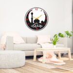 Wooden Islamic Designer Wall Clock, Two Layer of Board Look 3D for Living Room, Bed Room etc. Design-2-006 - Image 2