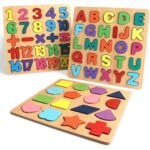 Wooden Puzzles for Toddlers, Learning Educational Board for Kids, Learning Puzzle Toys for Kids, Montessori Toys, ABCD Puzzle Set, Activity Toys for Toddlers - Image 2