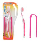 YOU & ME Adult Active Soft Bristles Manual Toothbrush With Dual Action Tongue Cleaner-Oral Hygiene Kit, Perfect Combo For Family, Multicolor (Pack Of 6) - Image 2