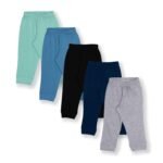 YUV Baby Boy Regular Fit Jogger Pants, Cotton Lower for Boys Camping Accessories Soft Breathable Lightweight for All Season-6 to 36 Months-Pack of 5 - Image 2