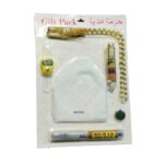 ZOOBERARY Original Hi-Quality Gift Set for Hajj and Umrah/Cotton Men's Muslim Prayer Skull Cap/Namaz Topi Multicolor/miswak/Qibla Compass/tasbih&Mushk itar/Pack of 1/Embrace the Journey - Image 2