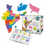 Zephyr Discover India 2 In 1, Puzzles & Educational Toy,Learning Toy,For Boys & Girls 3 Yr+(Multicolor) (Discover 2 In 1) - Kids - Image 2