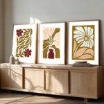 kotart Boho Art Home Decoration Painting | Paintings With Frame For Living Room Bed Room Hotel Wall Decor Digital Reprint Set of 3 (19X25 inch) - Image 4