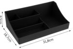 Large Makeup Organizer Case with Compartments, Skincare Storage Holder for Vanity, Bathroom Countertop Cosmetic Display, Multi Section Desktop Organizer for Beauty Bottles (Black) - Image 7