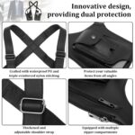 NIHUIFDPY Dual Underarm Shoulder Bag, Anti-Theft Hidden Holster Harness for Men & Women, Waterproof PU Leather Concealed Wallet Pouch with Adjustable Strap, Fits 7.1" Phone for Travel & Commuting - Image 3