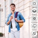 NIHUIFDPY Dual Underarm Shoulder Bag, Anti-Theft Hidden Holster Harness for Men & Women, Waterproof PU Leather Concealed Wallet Pouch with Adjustable Strap, Fits 7.1" Phone for Travel & Commuting - Image 5