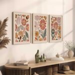 kotart Boho Painting Wall Art Home Decoration Paintings With Frame For Living Room Bed Room Hotel Wall Decor Digital Reprint Set of 3 (19X25 inch) - Image 3