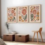 kotart Boho Painting Wall Art Home Decoration Paintings With Frame For Living Room Bed Room Hotel Wall Decor Digital Reprint Set of 3 (19X25 inch) - Image 5