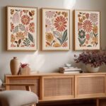 kotart Boho Painting Wall Art Home Decoration Paintings With Frame For Living Room Bed Room Hotel Wall Decor Digital Reprint Set of 3 (19X25 inch) - Image 8