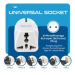 Ceptics Europe Travel Adapter, India to Europe (Schuko) Plug - Type E/F European Plug Adapter, Universal Adapter for Europe Adapter - CE - RoHS - White - 3 Pack - Lifetime Limited Warranty - Image 4