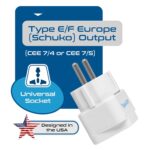 Ceptics Europe Travel Adapter, India to Europe (Schuko) Plug - Type E/F European Plug Adapter, Universal Adapter for Europe Adapter - CE - RoHS - White - 3 Pack - Lifetime Limited Warranty - Image 7