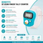 Digital Finger 5-Digit Tally Clicker Counter Counter – LCD Display, Adjustable Strap, Portable Hand Click Counter for Prayer, Exercise and Various Counting Purpose(5Qty, Multicolor,Plastic) - Image 5