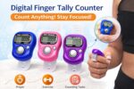 Digital Finger 5-Digit Tally Clicker Counter Counter – LCD Display, Adjustable Strap, Portable Hand Click Counter for Prayer, Exercise and Various Counting Purpose(5Qty, Multicolor,Plastic) - Image 6