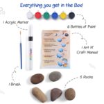 Intelliskills DIY Rockin' Art Set for Kids 6+ Years– 5 Rocks,1 Marker & Brush, Paint kit, Rock Art & Craft Painting Kit, Creative Activity Kit,Boosts Focus & Hand Control, Birthday Gift, BIS Certified - Image 3