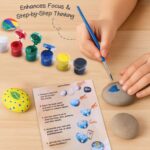 Intelliskills DIY Rockin' Art Set for Kids 6+ Years– 5 Rocks,1 Marker & Brush, Paint kit, Rock Art & Craft Painting Kit, Creative Activity Kit,Boosts Focus & Hand Control, Birthday Gift, BIS Certified - Image 6