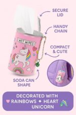 30 Pieces Tin Can Mini Wet Wipes With Cartoon Print for Kids, Girls, Men, and Women to Clean Faces & Bodies, Wet Wipes Napkins, and Portable Tin (Multicolour, Pack 1) - Image 3