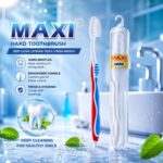 MAXI Candy Hard Bristle Manual Toothbrush for Adults with Anti-Bacterial Travel Case | Big Brush Head for Deep Plaque Removal & Stain Cleaning | Multicolor Pack of 6 - Image 3