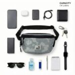 COUNSELOR Waist Pack for Men & Women with Adjustable Strap, Zipper Pocket, Polyester Crossbody Bag, 1.44L Compact Lightweight Bag for Travel, Outdoor Activities, Everyday Essentials Zuro (Grey) - Image 4