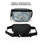 COUNSELOR Waist Pack for Men & Women with Adjustable Strap, Zipper Pocket, Polyester Crossbody Bag, 1.44L Compact Lightweight Bag for Travel, Outdoor Activities, Everyday Essentials Zuro (Grey) - Image 8