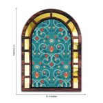 RAG28 Wooden Mughal Print Jharokha Style Wall Decor Set of 2 | Home Decor Items (BJ8, Size: 15.5X 11.5 Inches Each) - Image 5