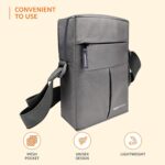 amazon basics Sling Bag/Crossbody Bag with Adjustable Strap for Daily and Travel Use, Durable, Water-Resistant, Travel-Friendly (Unisex, Silver) - Image 6