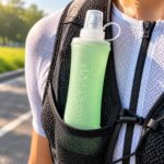 TPU Collapsible Water Bottle Translucent Nozzle Soft Hydration Portable Compress Looped Cap Tether, White, 500Ml | Fitness Equipment & Gear Running Yoga Sporting - Image 4