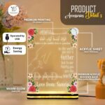 Customized Dad LED Lamp | Personalized Acrylic Night Light with Father Son Design | Islamic Quote & Custom Name | Muslim Dad Gift for New Dad | Birthday & Home Decor (6x8 Inch) - Image 6