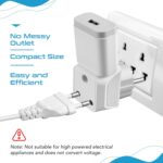 Ceptics European Plug Adapter, India to Europe Adapter (Schuko) - Type E/F Travel Adapter Europe - CE Certified - RoHS Compliant - White - 2 Pack - 5 Years Warranty - Image 7