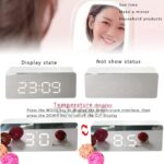 Digital Alarm Clock Table Clock for Students, Home, Office, Corporate with Automatic Sensor, Date & Temperature-Black,Plastic, 14W x 8H Centimeters (Silver) - Image 4