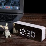 Digital Alarm Clock Table Clock for Students, Home, Office, Corporate with Automatic Sensor, Date & Temperature-Black,Plastic, 14W x 8H Centimeters (Silver) - Image 7