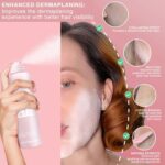Hair Identifier Spray for Women Face Shaving | Dermaplaning Spray with 4 Pcs Eyebrow Razor | Moisturizing Face Prep Sprays for Peach Fuzz Removal | Skin-Friendly Hair Highlight (114g) - Image 3