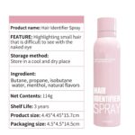 Hair Identifier Spray for Women Face Shaving | Dermaplaning Spray with 4 Pcs Eyebrow Razor | Moisturizing Face Prep Sprays for Peach Fuzz Removal | Skin-Friendly Hair Highlight (114g) - Image 9