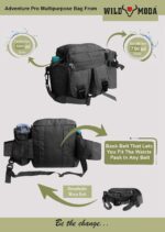 WILD MODA AdventurePro Multi-Utility Waist & Sling Bag with Detachable Bottle Pocket - Perfect for Outdoor Adventures, Hiking, Cycling, Riding, Jogging and Backpacking - Image 4